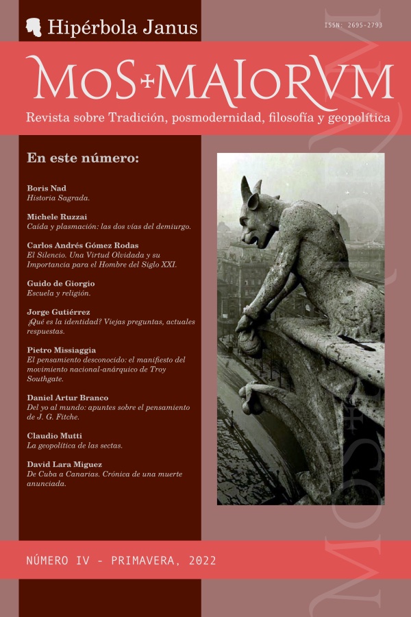 Mos Maiorum, IV (Primavera 2022): Revista sobre Tradición, postmodernidad, filosofía y geopolítica, de Hipérbola Janus