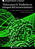 Portada de Textos para la Tradición en tiempos del oscurecimiento