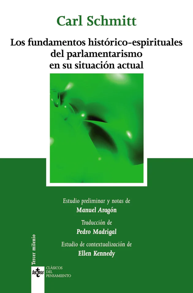 Portada de Los fundamentos históricos-espirituales del parlamentarismo en su situación actual