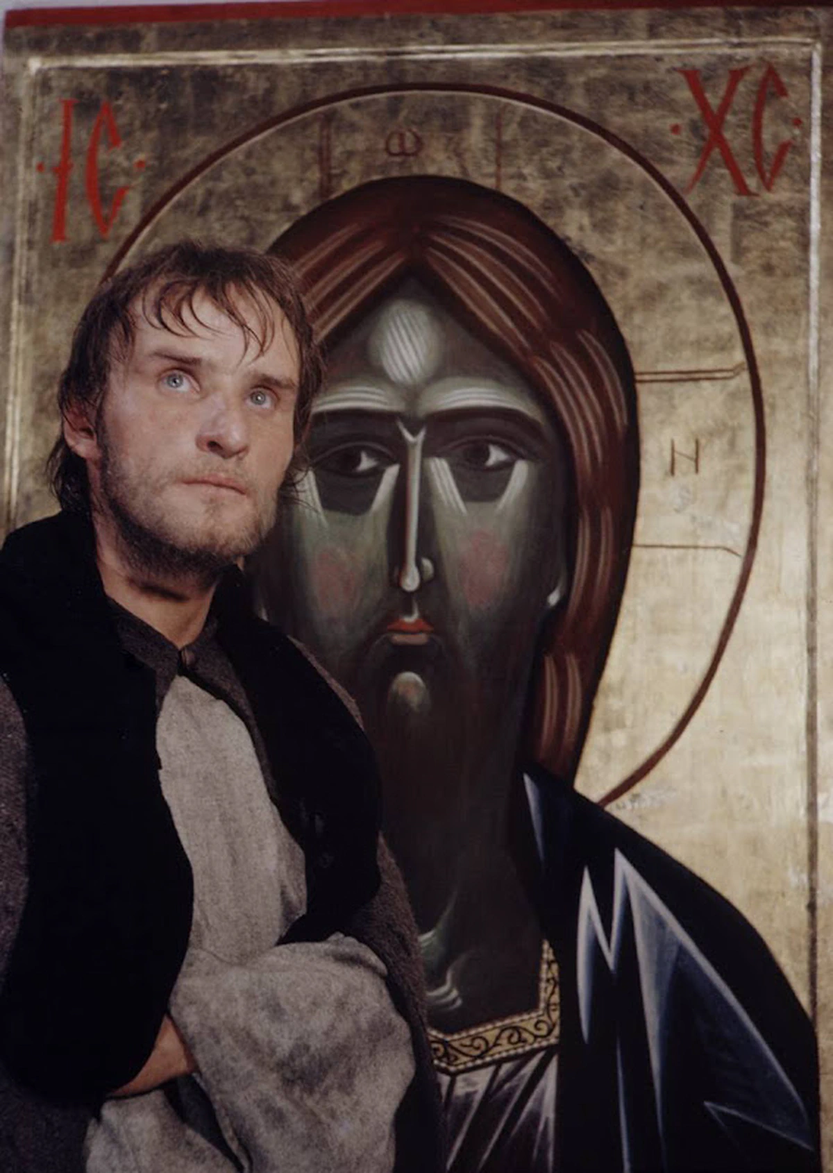 Anatoly Solonitsyn interpretando a Andrei Rublev en el filme del mismo nombre (1976)