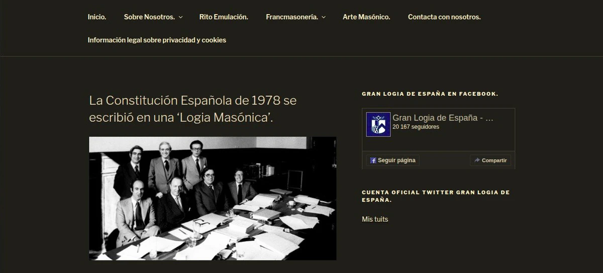 La masonería española reconoce abiertamente su complicidad e influencia en la redacción de la Constitución de 1978. Clica en la imagen para más info.