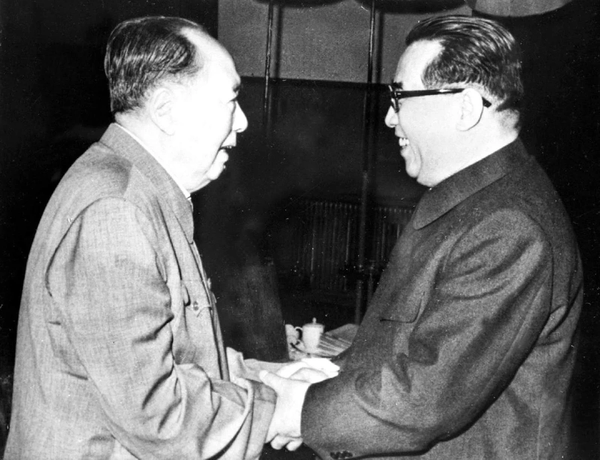Mao Zedong y Kim Il Sung