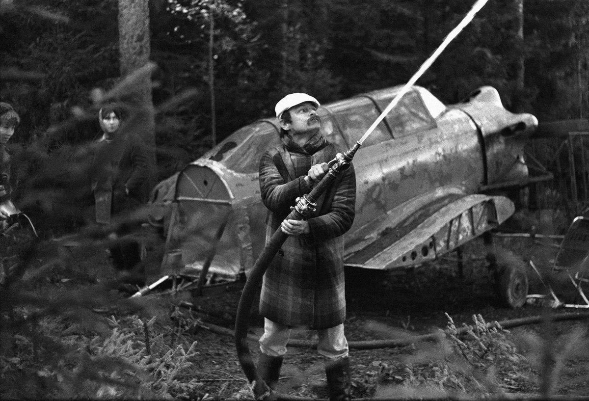 Andrei Tarkovsky, el excelso director ruso, durante la escena de rodaje de una de sus películas.