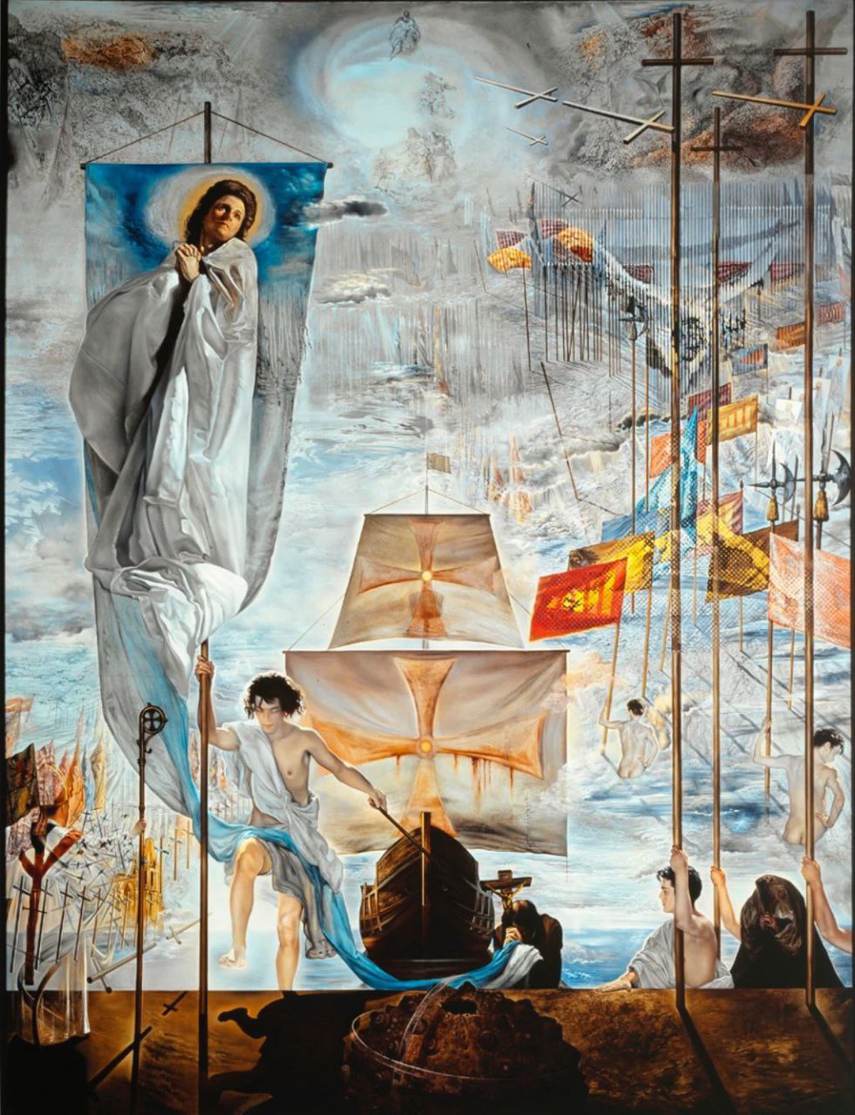 Imagen de la obra de Salvador Dalí «El descubrimiento de América por Cristóbal Colón» (1958-1959).