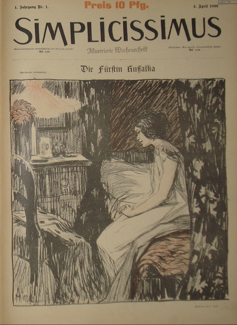 Portada del primer número de Simplicissimus