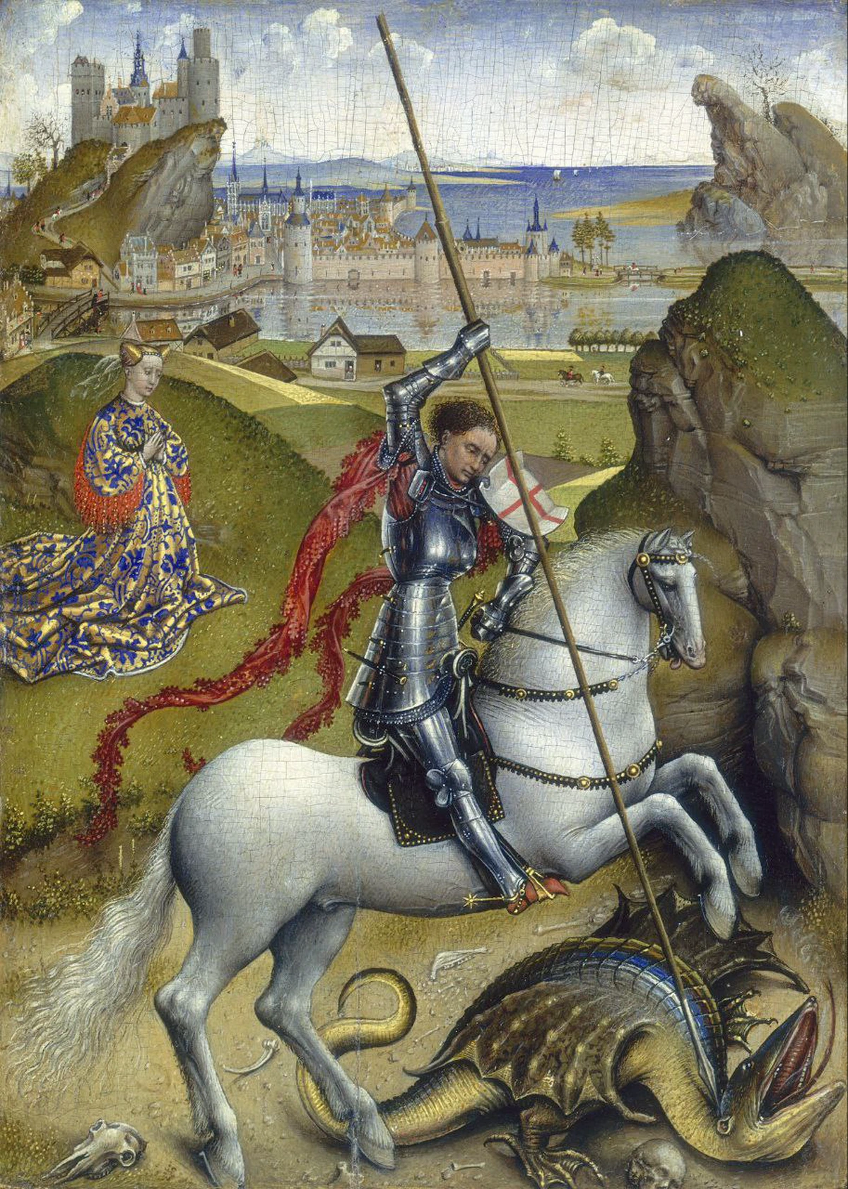 «San Jorge y el dragón», del artista flamenco Rogier van der Weyden (1435).