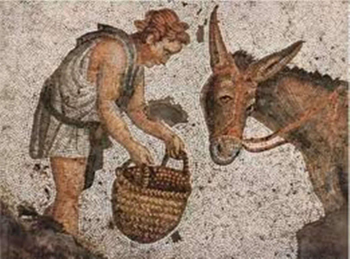 El simbolismo del asno también aparece en el arte de la Antigüedad.