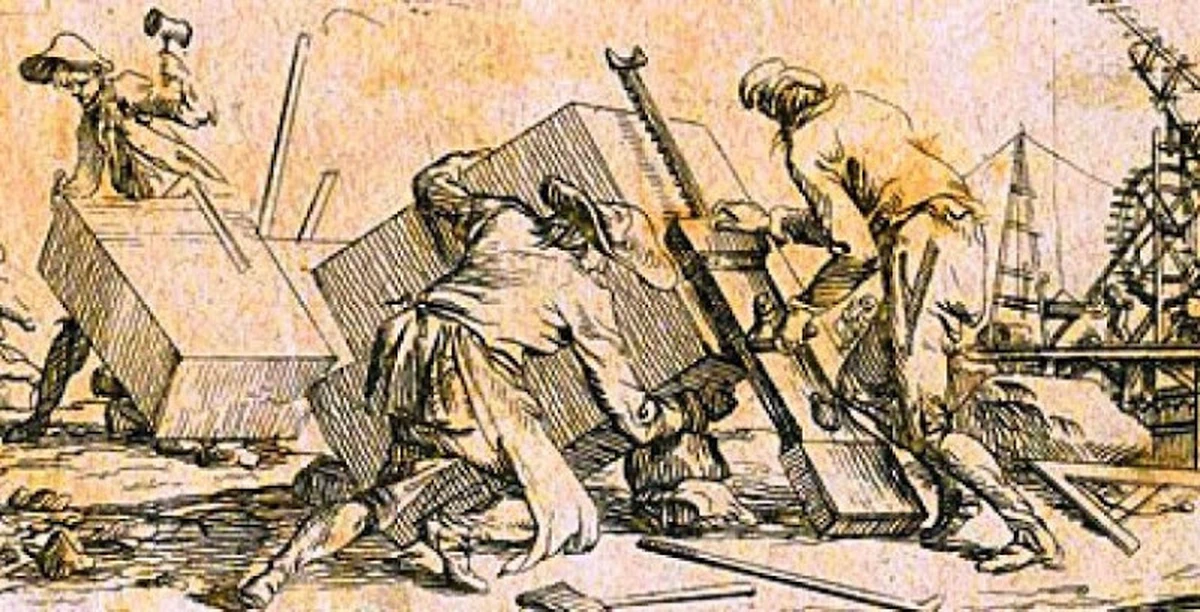 Ilustración sobre la masonería operativa