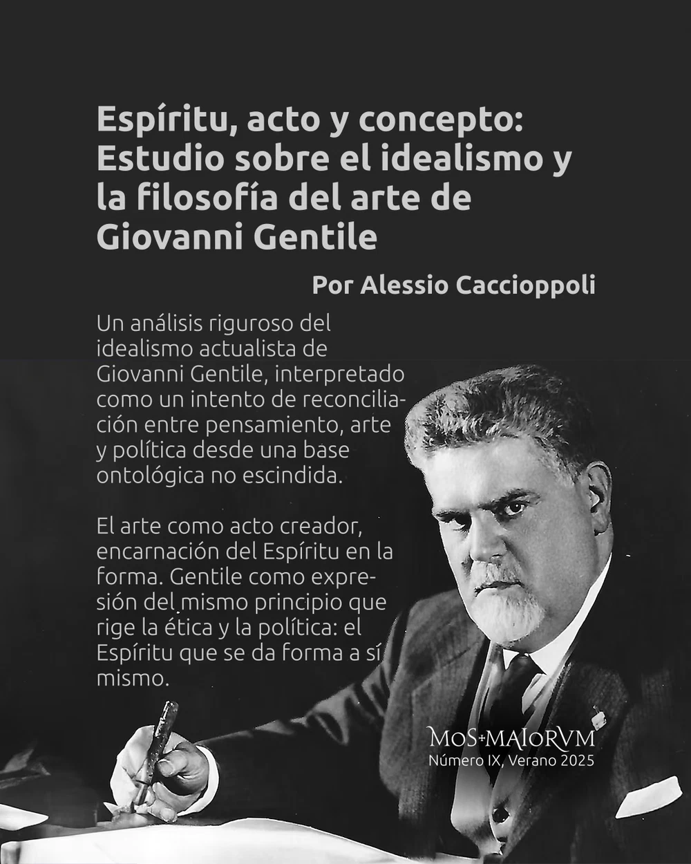 Espíritu, acto y concepto: Estudio sobre el idealismo y la filosofía del arte de Giovanni Gentile