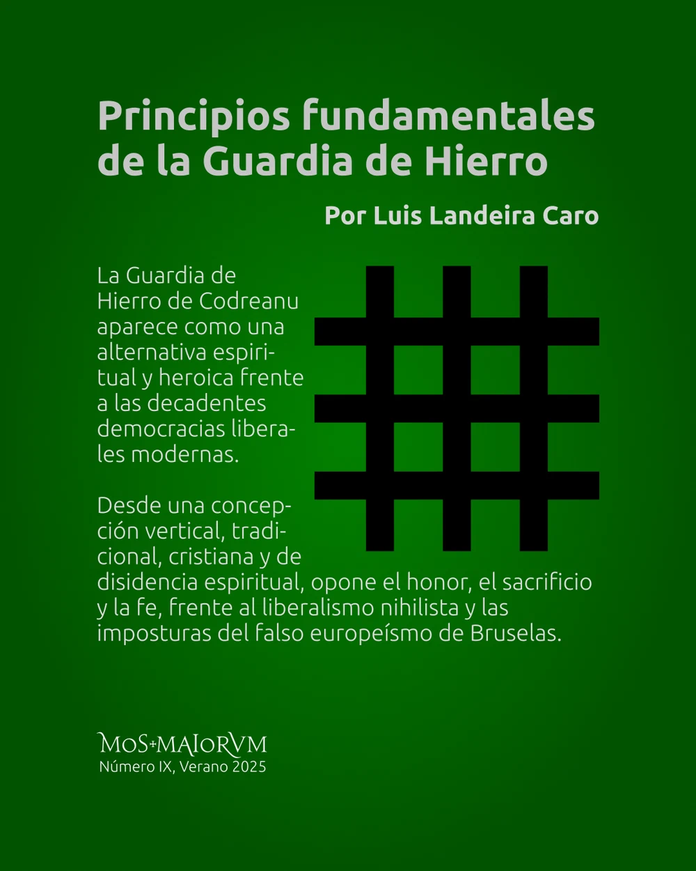 Principios fundamentales de la Guardia de Hierro